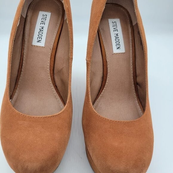 Steve Madden Pammyy Chestnut Suede Size 9 - Picture 1 of 8